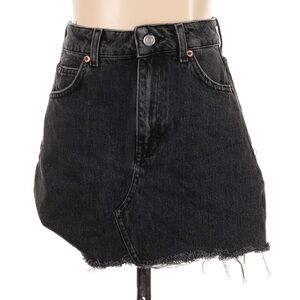 Topshop Black Denim Skirt
